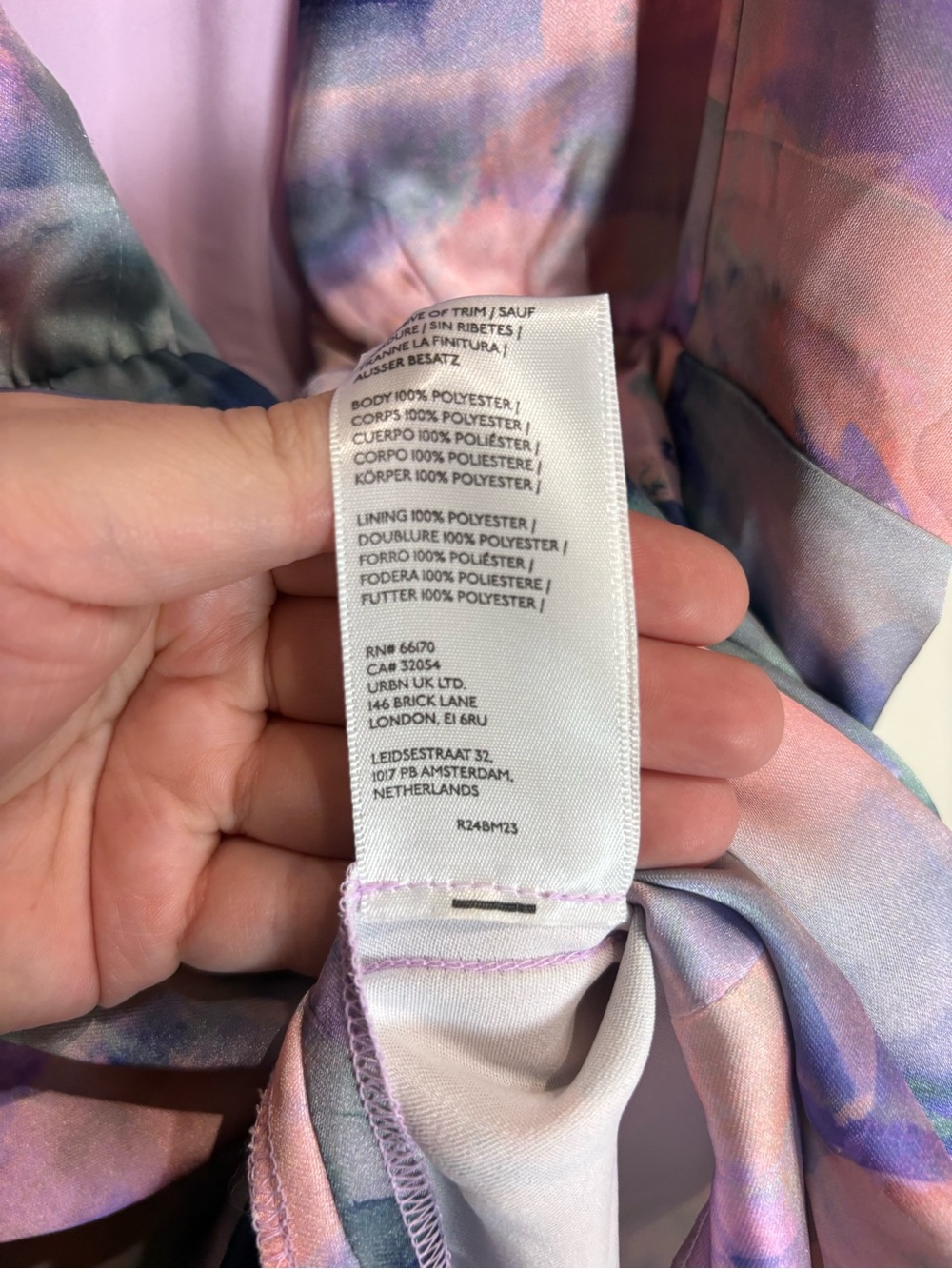 Anthropologie BHLDN Alice Sleeveless Printed Satin Mini Dress Pink Multi Lover - Picture 10 of 11
